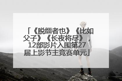《脱缰者也》《比如父子》《长夜将尽》，12部影片入围第27届上影节主竞赛单元