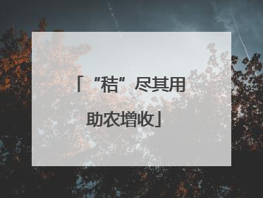 “秸”尽其用 助农增收