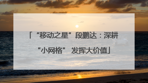 “移动之星”段鹏达：深耕“小网格” 发挥大价值