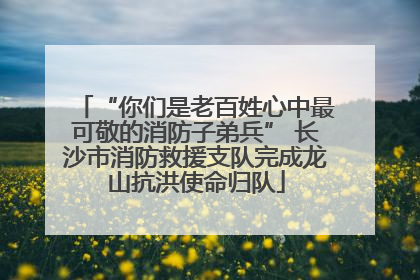“你们是老百姓心中最可敬的消防子弟兵” 长沙市消防救援支队完成龙山抗洪使命归队