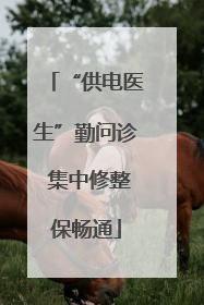 “供电医生”勤问诊 集中修整保畅通