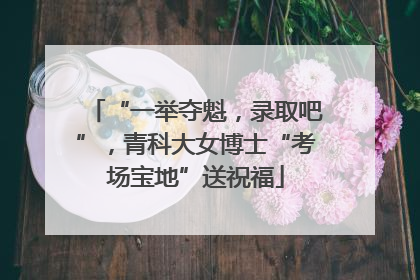 “一举夺魁，录取吧”，青科大女博士“考场宝地”送祝福