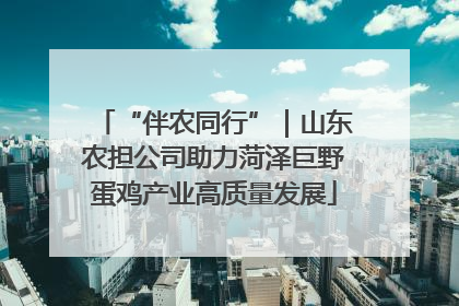 “伴农同行”｜山东农担公司助力菏泽巨野蛋鸡产业高质量发展
