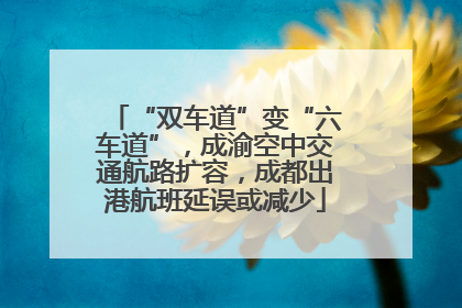“双车道”变“六车道”，成渝空中交通航路扩容，成都出港航班延误或减少