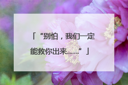 “别怕，我们一定能救你出来……”