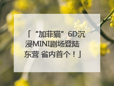 “加菲猫”6D沉浸MINI剧场登陆东营 省内首个！