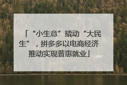 “小生意”撬动“大民生”，拼多多以电商经济推动实现普惠就业