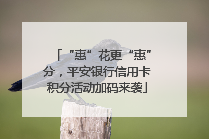 “惠”花更“惠”分，平安银行信用卡积分活动加码来袭
