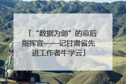 “数据为剑”的幕后指挥官——记甘肃省先进工作者牛学云