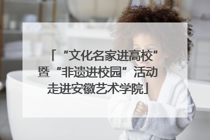 “文化名家进高校”暨“非遗进校园”活动走进安徽艺术学院