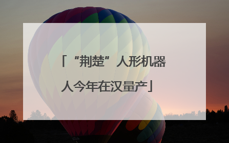 “荆楚”人形机器人今年在汉量产