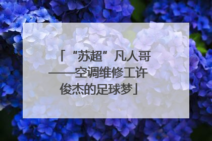 “苏超”凡人哥——空调维修工许俊杰的足球梦