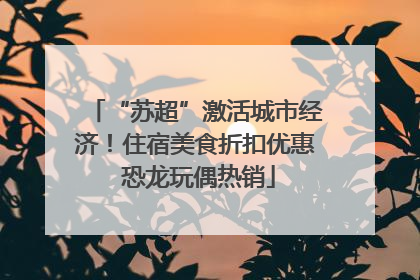 “苏超”激活城市经济！住宿美食折扣优惠 恐龙玩偶热销