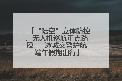 “陆空”立体防控、无人机巡航重点路段……冰城交警护航端午假期出行