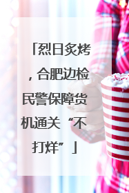 烈日炙烤，合肥边检民警保障货机通关“不打烊”