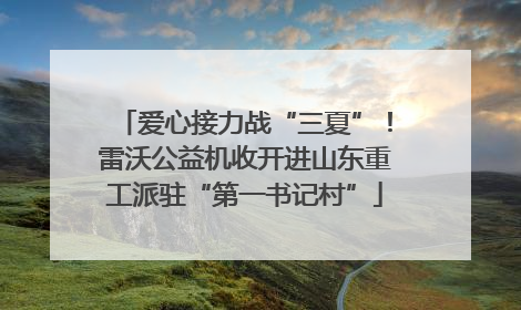 爱心接力战“三夏”！雷沃公益机收开进山东重工派驻“第一书记村”