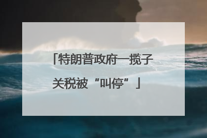 特朗普政府一揽子关税被“叫停”