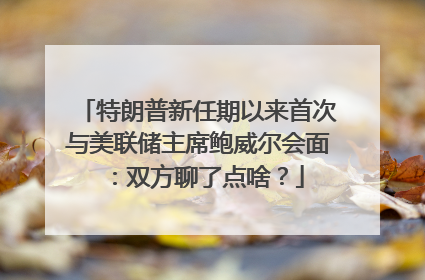 特朗普新任期以来首次与美联储主席鲍威尔会面：双方聊了点啥？