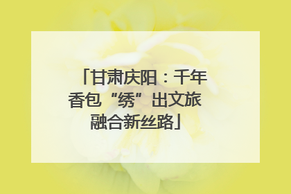 甘肃庆阳：千年香包“绣”出文旅融合新丝路