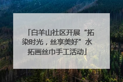 白羊山社区开展“拓染时光，丝享美好”水拓画丝巾手工活动
