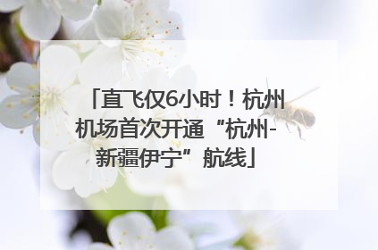 直飞仅6小时！杭州机场首次开通“杭州-新疆伊宁”航线