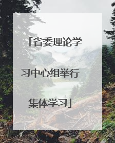 省委理论学习中心组举行集体学习