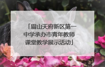 眉山天府新区第一中学承办市青年教师课堂教学展示活动