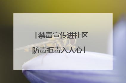 禁毒宣传进社区 防毒拒毒入人心
