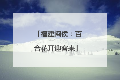 福建闽侯：百合花开迎客来