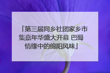 第三届同乡社团家乡市集嘉年华盛大开幕 巴蜀情缘中的绵阳风味