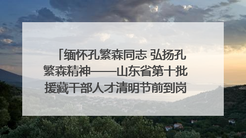 缅怀孔繁森同志 弘扬孔繁森精神——山东省第十批援藏干部人才清明节前到岗巴县开展党性教育