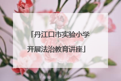 丹江口市实验小学开展法治教育讲座