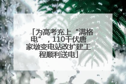 为高考充上“满格电”，110千伏唐家墩变电站改扩建工程顺利送电