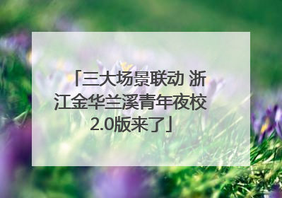 三大场景联动 浙江金华兰溪青年夜校2.0版来了
