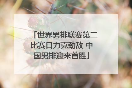 世界男排联赛第二比赛日力克劲敌 中国男排迎来首胜