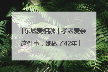 东城爱相融｜孝老爱亲这件事，她做了42年
