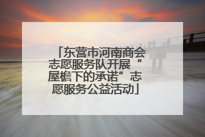 东营市河南商会志愿服务队开展“屋檐下的承诺”志愿服务公益活动