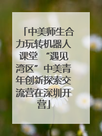 中美师生合力玩转机器人课堂 “遇见湾区”中美青年创新探索交流营在深圳开营