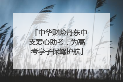 中华财险丹东中支爱心助考，为高考学子保驾护航