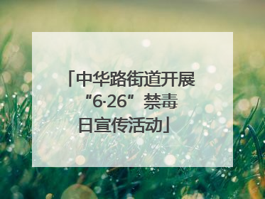 中华路街道开展“6·26”禁毒日宣传活动