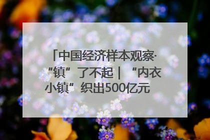 中国经济样本观察·“镇”了不起｜“内衣小镇”织出500亿元“里子产业”