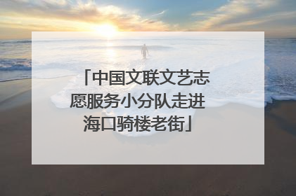 中国文联文艺志愿服务小分队走进海口骑楼老街