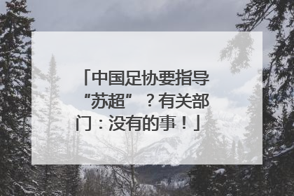 中国足协要指导“苏超”？有关部门：没有的事！