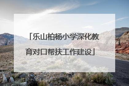 乐山柏杨小学深化教育对口帮扶工作建设