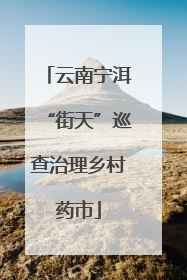 云南宁洱“街天”巡查治理乡村药市