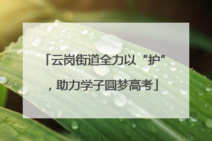 云岗街道全力以“护”，助力学子圆梦高考
