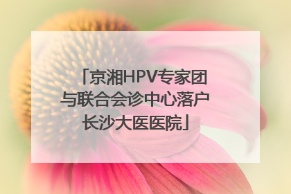 京湘HPV专家团与联合会诊中心落户长沙大医医院