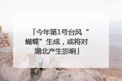 今年第1号台风“蝴蝶”生成，或将对湖北产生影响