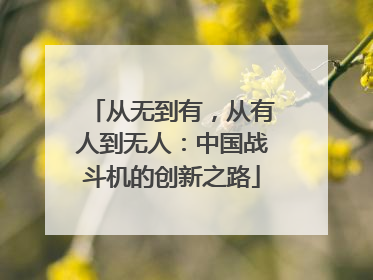从无到有，从有人到无人：中国战斗机的创新之路