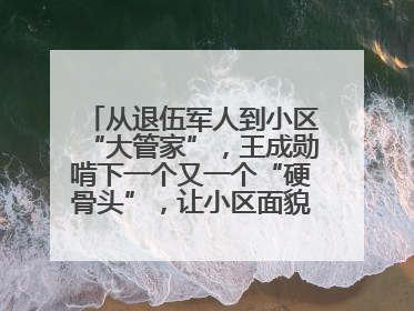 从退伍军人到小区“大管家”，王成勋啃下一个又一个“硬骨头”，让小区面貌焕然一新